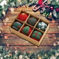 thumbnail image 4 of WJSXC Christmas Balls, 6Pcs 1.9 Inch Wool Felt Christmas Balls Hanging Ornaments Shatterproof Delicate Baubles Set, for Home Holiday Party Xmas Tree Decoration Gifts, 4 of 6