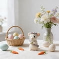 thumbnail image 2 of zhangmingg Handmade Bunny Rabbit Animal Figurine Cute Easter Decoration for Home Desktop Ornament and Tiered Tray Display, 2 of 4