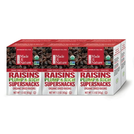 Made In Nature Organic Raisins, 1.5 oz, 6 Pack