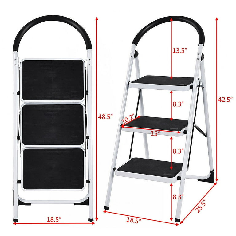 Heavy duty 3 step ladder clearance