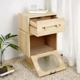 thumbnail image 4 of MIDOQIN  Modern Nightstand, Creative Rotatable Robot Bedside Table, Side End Table for Small Spaces, 4 of 14