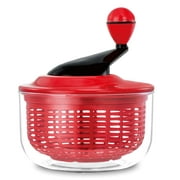 Cucina Green Lettuce Salad Spinner and Fruit Washer-Mixer Rotary Handle 2.4 lb with Salad Bowl-Red