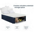 thumbnail image 3 of SGI Bedding 18 Inch Wrap Around Bed Skirt | Microfiber Bed Skirt | Fade Resistant, Wrinkle Free, Anti-static, Decorative, Extra Storage Space, Clutter-Free | Queen, Navy Blue, 3 of 8
