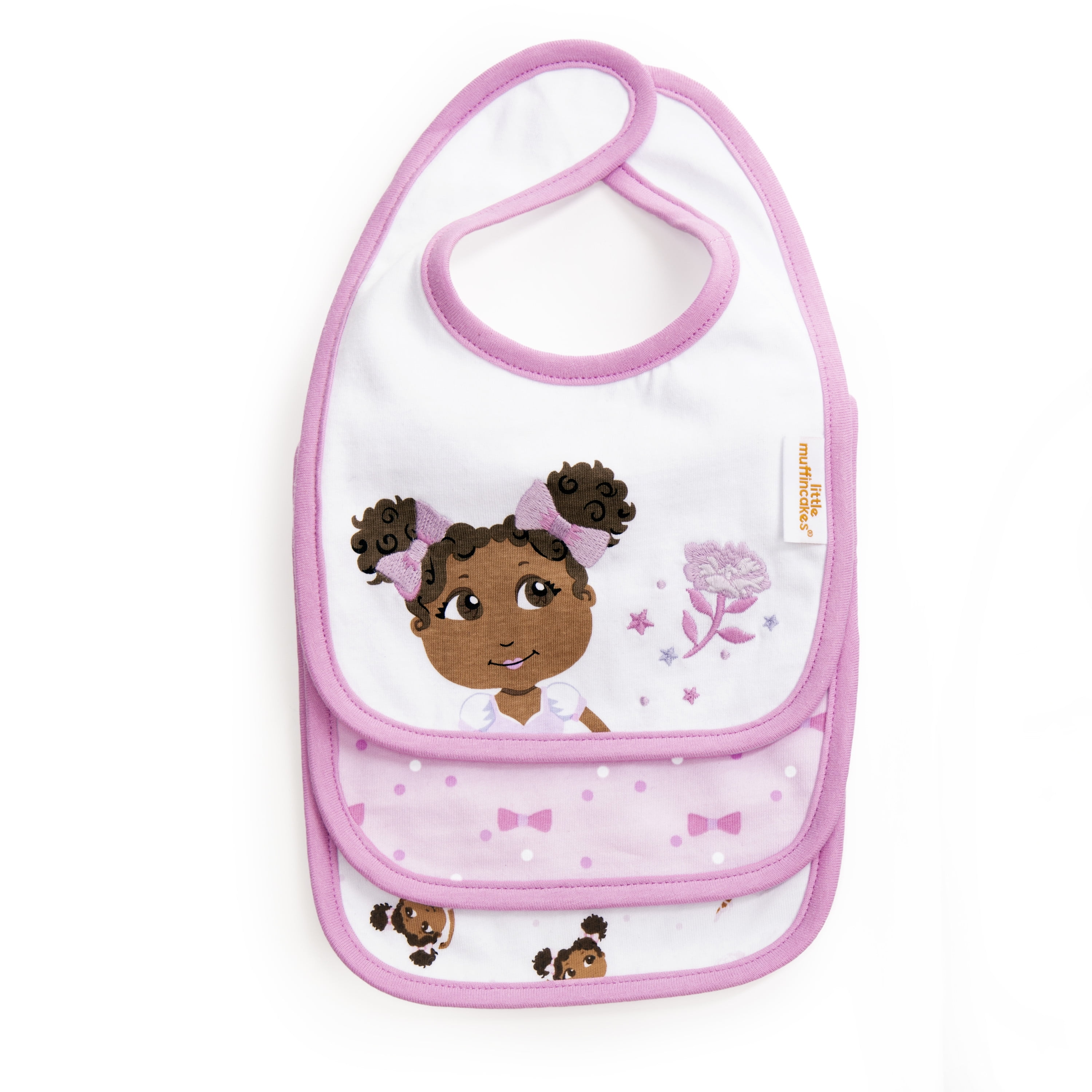 Little Muffincakes 3-Pack Bibs - Zhara