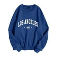 thumbnail image 2 of Fall Sweatshirts for Women 2025 Los Angeles Sweatshirt Casual Long Sleeve Crewneck Graphic Sweatshirt Pullover Tops, 2 of 5
