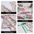 thumbnail image 5 of Summer Sleeveless V-neck Floral Printing Flared Ruffle Long Maxi Dress, 5 of 6