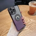 thumbnail image 2 of Compatible with iPhone 15 Pro Max Glitter Case,Luxury Cute Sparkle Diamond Design with Bling Camera Protection Plating Logo View,Aesthetic Shockproof Bumper for Women Girls Phone Cover-Purple, 2 of 7
