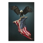 ALAZA American Flag Bald Eagle Jigsaw Puzzles for Adults 500 Pieces Puzzle Buffalo Games