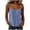 *Blue, variant on VBVC Women's Cotton-Linen V Neck Spaghetti Strap Camisole , Ladies' Striped Sleeveless Tank Top , Summer Office Layering Shirt For Women,Black,S-2XL
