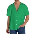 thumbnail image 3 of Fotbe Forestgreen print Short Sleeve Button Down Shirts for Men Casual Summer Beach Wrinkle Free Shirt-X-Large, 3 of 7