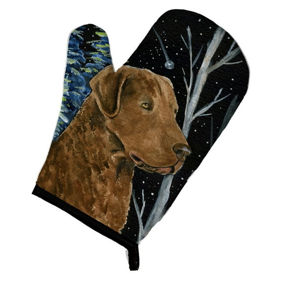 Starry Night Chesapeake Bay Retriever Oven Mitt