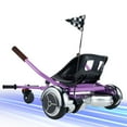 thumbnail image 6 of Hoverboard Go Kart, Hover Cart, Buggy Attachment for 6.5"/8"/10" Hover Boards, Hover Board Accessory to Transform Hover Boards into Go Karts, Purple (Hoverboard not included), 6 of 7