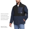 thumbnail image 4 of Eddie Bauer Men’s Lightweight Mixed Media Fleece Jacket, Full Zip (NAVY/X-LARGE), 4 of 5