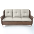 thumbnail image 3 of PARKWELL Outdoor Patio Sofa Furniture,Weather Resistant Wicker 3-Seat Couch with Deep Seat Anti-Slip Cushion,Beige, 3 of 10