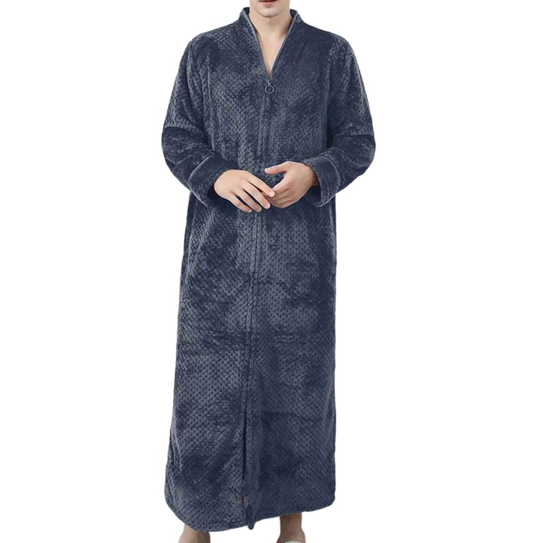 mens fleece lined dressing gown Borg Lined Aldi Mens Dressing Gown Black Maine Waffle Bonded Fleece Lined  Hooded Dressing Gown