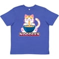 thumbnail image 3 of Inktastic I Love Noodles with Cat Illustration Youth T-Shirt, 3 of 5