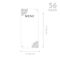 thumbnail image 5 of Koyal Wholesale Gray Elegant Ornate Printable Wedding Paper Menu Cards for DIY Printer, Pack of 52, 5 of 5