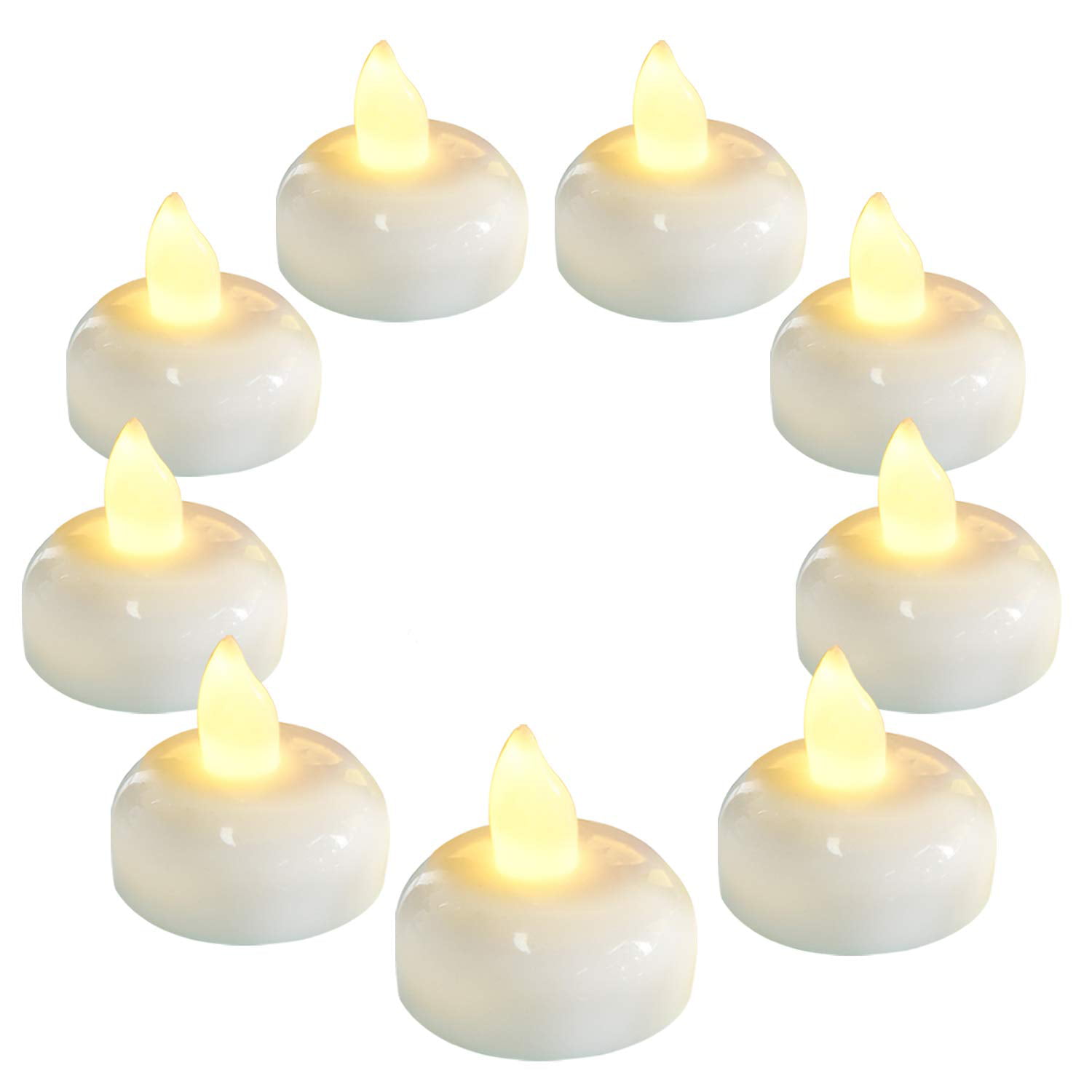 1/6/12x Solar Powered LED Candles Flameless Flickering LED Tea Lights Electronic 