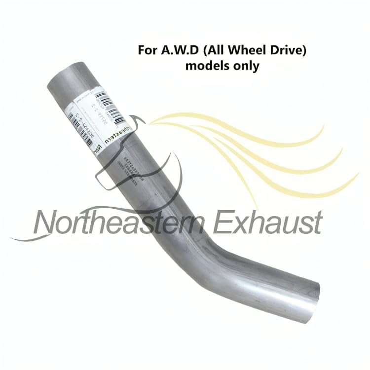 Stainless Steel Exhaust Resonator fits 2014–2019 Jeep Cherokee 2.4L, 2014–2018 Cherokee 3.2L