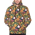 thumbnail image 4 of KLL Tropical Fruits Print Mens Hoodie Long Sleeve Casual Pullover Hooded Sweatshirt Fashion Drawstring Hoodies with Pocket-4X-Large, 4 of 6