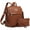 Brown, variant on MKP COLLECTION Women Fashion Backpack Purse Travel Shoulder Bags and Purse 2Pcs