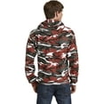 thumbnail image 2 of Port & Company Core Fleece Camo Pullover Hooded Sweatshirt-3XL (Red Camo), 2 of 6