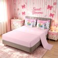 thumbnail image 5 of meiyoeat Pink Ice Cream Baseball Twin Bedding for Girls, Drip Sport Sneaker Bat Bedding Comforter Set, Pink Reversible, 7 Pieces, 5 of 6