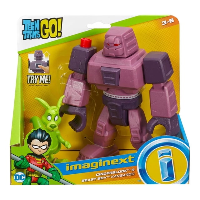 Figuras Imaginext Teen Titans go! Cinderblock Block & Chico Bestia Canguro