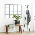 thumbnail image 3 of DecMode 35" x 45" Black Window Pane Inspired Wall Mirror, 3 of 14