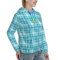 thumbnail image 6 of Kdxio blue plaid Snowflake Print Womens Oversized Hoodies Sweatshirts Hooded Pullover Tops Sweaters Casual-Medium, 6 of 7