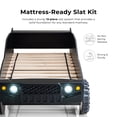 thumbnail image 5 of Furniture of America Venture Kids Twin Size Racing SUV Car Bed with LED, Black, 5 of 9