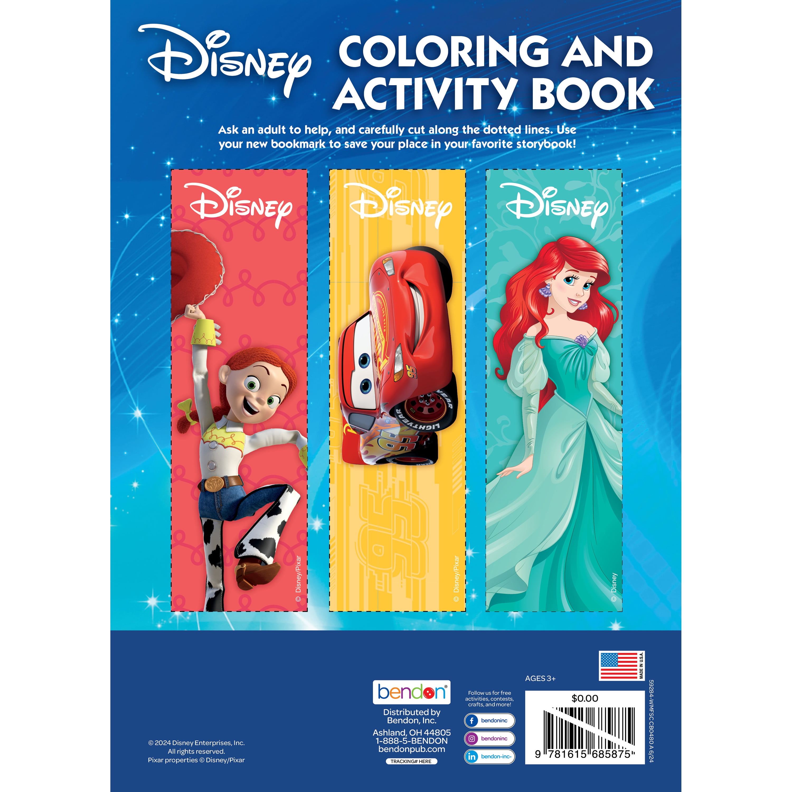 Disney Character Mashup 48-page Coloring and Activity Book, by Bendon, Paperback