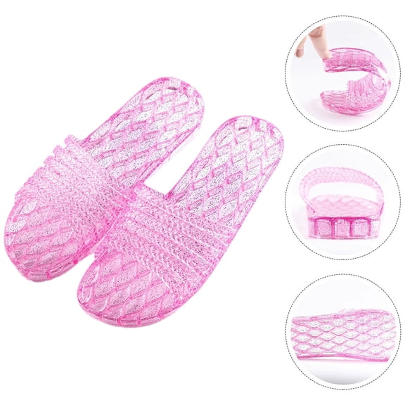 LOLIPPYY 1Pair Salon Slippers Violet Lightweight Nonslip Reusable Indoor Footwear