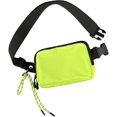 thumbnail image 3 of Riñonera deportiva unisex con cinturón pequeño, riñoneras cruzadas para correr, senderismo, viajes, entrenamiento, riñonera impermeable verde, 3 of 3