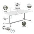 thumbnail image 3 of Bush Furniture 72W x 36D Boat Shaped Conference Table with Metal Base, 3 of 7
