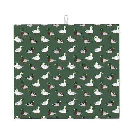 

Matuu Colorful Mallard Duck for Dish Drying Mat for Kitchen Counter for Kitchen and Dining Kitchen Counter Accessories 16 x18