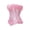 Pink, variant on Gothic Women Plus Size Zip Party Club Night Lace Bustiers Corset Red 6XL