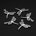 thumbnail image 3 of 5Pcs Hollow Dragonfly Pendants 201 Stainless Steel Laser Cut Filigree Dragonfly Pendants 15x17.5x1mm Flying Animal Charms Pendants with 1.4mm Hole Ideal for Jewelry Making and Craft Projects, 3 of 3