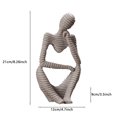 thumbnail image 3 of Décoration Style Penseur Sculpture Abstraite Cadeau Étagère Statue en Résine, 3 of 5