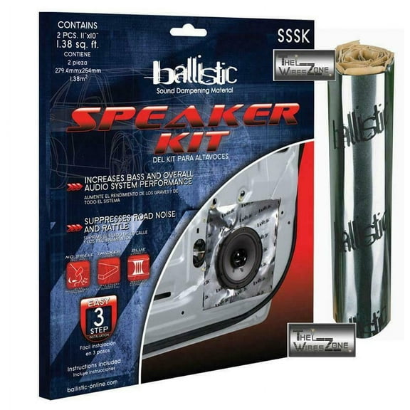 Ballistic SSSK Speaker Kit 2 Pcs 10x10 Sound Dampening (2 Sets for 4 Speakers)