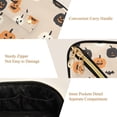 thumbnail image 5 of FORMRS Makeup Bag Travel Cosmetic Organizer for Women Fold Flat Zipper Pouch with Handle, Beige Halloween Pumpkin, 5 of 8
