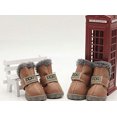 thumbnail image 3 of Uds. Botas cálidas de invierno para perros pequeños, antideslizantes, muñeco de nieve suave, suela antideslizante, protectores de pata, zapatos para cachorros pequeños (marrón, XS)-marrón-XS Sailing Electrónica, 3 of 5