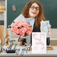 thumbnail image 2 of Tarjeta de cumpleaños tiangqiwoole con lazo rosa y diseño acuarela, 2 of 8