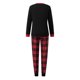 thumbnail image 4 of Conjunto de pijamas familiares a juego: camisetas de manga larga con estampado de renos navideños y pantalones a cuadros (2 piezas). Pijama familiar., 4 of 10