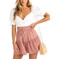 thumbnail image 1 of Femmes Été Mignon Taille Haute Jupe Volants Imprimé Floral Swing Plage M., 1 of 8