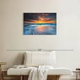 thumbnail image 2 of Elephant Stock Cloudscape Over Beach Wall Art - Horizontal Canvas Wall Art - Living Room Wall Decor - Beach Canvas - Orange And Blue Decor - 30" x 20", 2 of 8