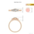 thumbnail image 6 of ANGARA Natural 3 Stone Diamond Trellis Engagement Ring in 14K Rose Gold for Women (Size-4.6mm| Color-I-J| Clarity-I1-I2) | April Birthstone, Anniversary, Jewelry Gift for Women | Natural Diamond Ring, 6 of 11