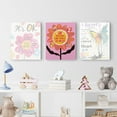 thumbnail image 4 of She Believed She Could So She Did Inspirational Wall Art,Pink Sunflower Wall Art for Kids Girls Room,Encouragement Gifts for Daughter, 4 of 5