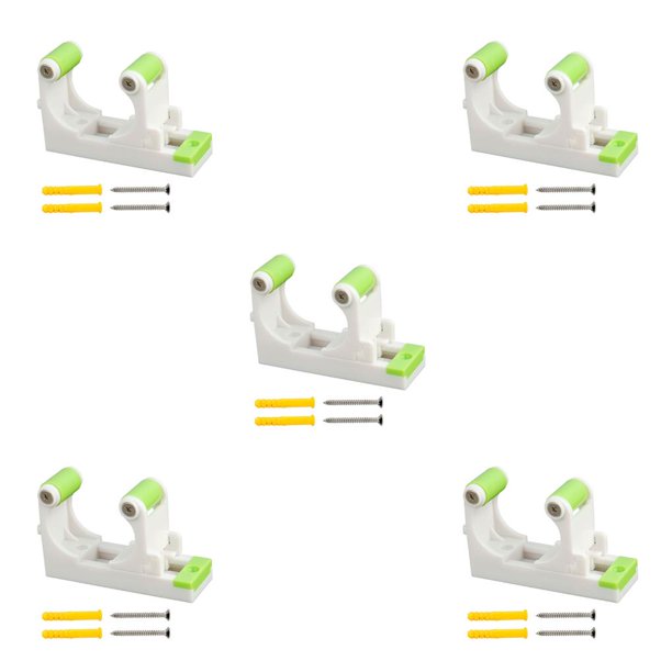 Soidarity Gancho de montaje en pared para bicicleta Soporte ajustable Perchas portátiles Fuera de bicicleta de montaña Ciclismo Estacionamiento Hebilla Blanco verde 5piezas Soidarity CBP229055
