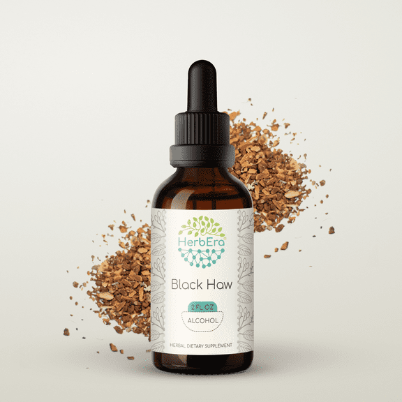 Black Haw Alcohol Herbal Extract Tincture, Super-Concentrated Black Haw (Viburnum prunifolium) Dried Root Bark 2 oz